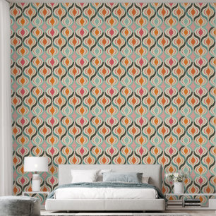 Cool retro tiled pattern wallpaper