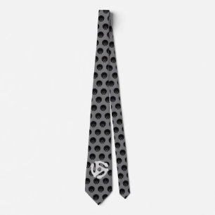COOL Retro Vintage Chrome 45 spacer DJ Print Tie