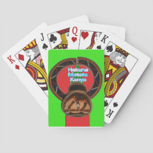 Cool Retro Vintage Hakuna Matata Gifts Kenya Guard Playing Cards