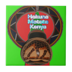 Cool Retro Vintage Hakuna Matata Gifts Kenya Guard Tile