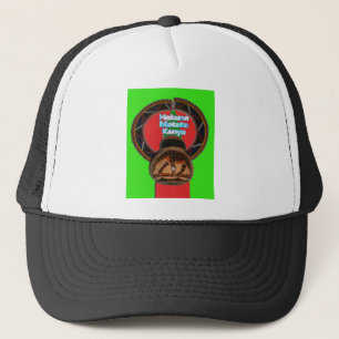 Cool Retro Vintage Hakuna Matata Gifts Kenya Guard Trucker Hat