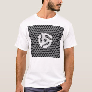COOL Retro Vintage Silver Chrome Like 45 spacer DJ T-Shirt