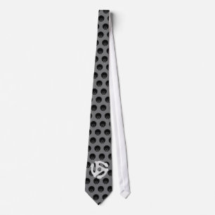 COOL Retro Vintage Silver Chrome Like 45 spacer DJ Tie