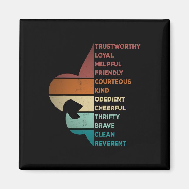 Cool Retro Vintage Style Scouting Law  Magnet (Front)