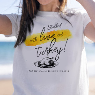 Cool Retro Vintage Thanksgiving Dinner Turkey T-Shirt
