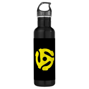 COOL Retro Vintage Yellow 45 spacer DJ 710 Ml Water Bottle