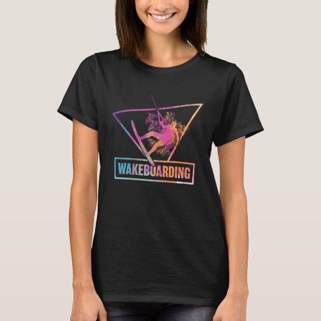 Cool Retro Wakeboarding For Wakeboard T-Shirt (Front)