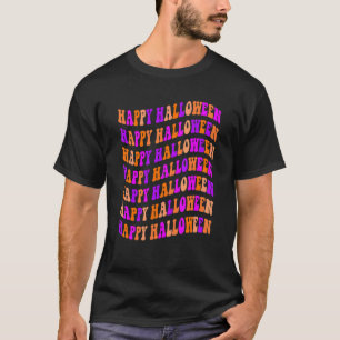 Cool Retro Wave Happy Halloween T-Shirt