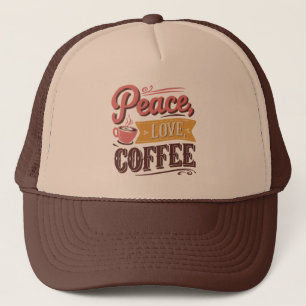 Cool retro word art coffee trucker hat