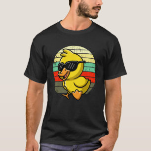 Cool Retro Yellow Duck in Sunglasses 70s 80s 90s F T-Shirt
