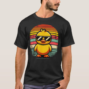 Cool Retro Yellow Duck in Sunglasses 70s 80s 90s F T-Shirt