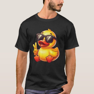 Cool Retro Yellow Duck in Sunglasses 70s 80s 90s F T-Shirt