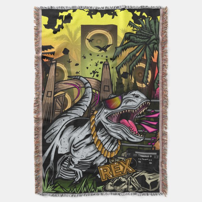 Cool REX Throw Blanket (Front Vertical)