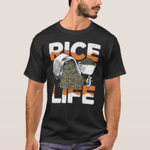 Cool Rice Is Life Men Women Asian Filipino Japanes T-Shirt
