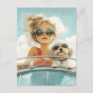 Cool Ride with Best Friend Postcard