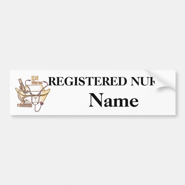Cool RN Nurse bumper sticker (Front)