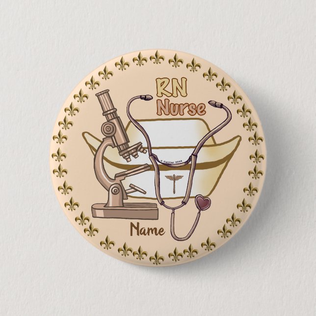 Cool RN Nurse  button (Front)