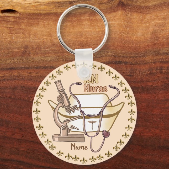Cool RN Nurse keychain  (Front)
