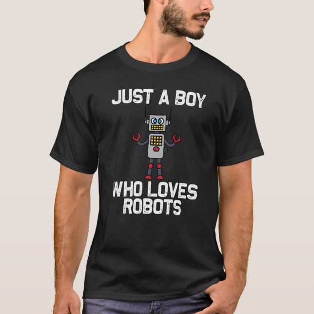 Cool Robot For Boys Kids Robotics Robots Engineer  T-Shirt (Front)