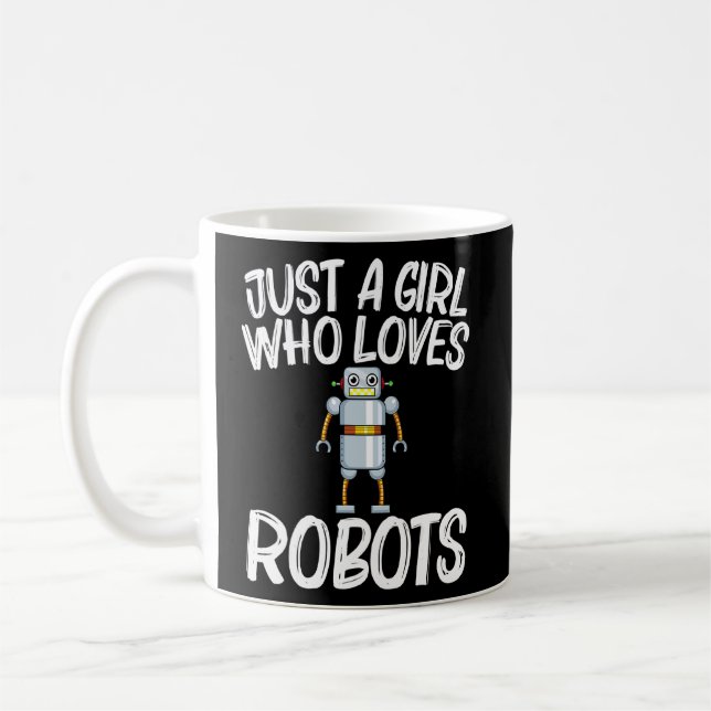 Cool Robot For Girls Kids Robotics Science Enginee Coffee Mug (Left)
