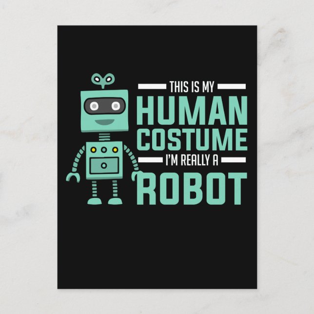 Cool Robot Funny Robot Technology Postcard (Front)