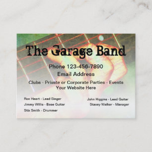 Cool Rock Band Music Theme Business Card