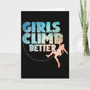 Cool Rock Climber Art For Women Girls Indoor Rock Card