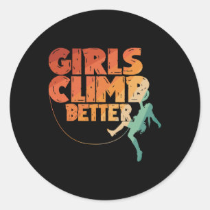 Cool Rock Climber Art For Women Girls Indoor Rock Classic Round Sticker