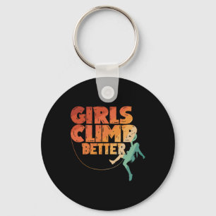 Cool Rock Climber Art For Women Girls Indoor Rock Key Ring
