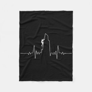 Cool Rock Climbing Art For Men Women Mountain Rock Fleece Blanket