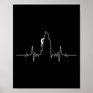 Cool Rock Climbing Art For Men Women Mountain Rock Poster