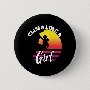 Cool Rock Climbing Design For Women Girls Kids Cli 6 Cm Round Badge