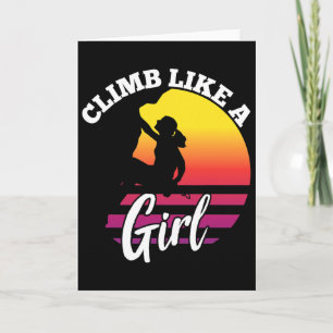 Cool Rock Climbing Design For Women Girls Kids Cli Card