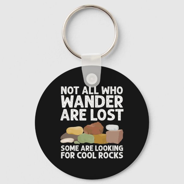 Cool Rock Collector Art For Men Women Geology Hunt Key Ring (Front)