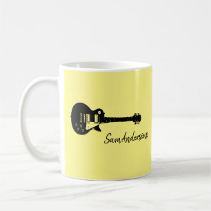 Cool rock guitar music travel coffee mug