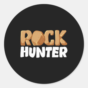 Cool Rock Hunter Art For Men Women Rockhounding Ro Classic Round Sticker