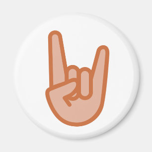 Cool Rock On Hand Emoji Magnet