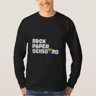Cool Rock Paper Scissors Lesbian LGBTQ Pride    T-Shirt