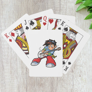 Cool Rock Star Guitarist Fun Musician  Playing Cards