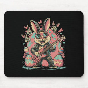 Cool Rocker Bunny With Electric Guitar For Rock Ea Mouse Mat