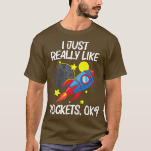 Cool Rocket For Men Women Kids Rockets Space Ship T-Shirt