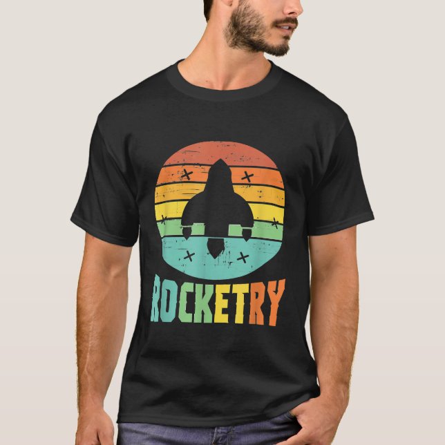 Cool Rocketry Vintage Rocket Science Rocket T-Shirt (Front)