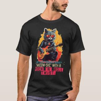 Cool Rock'n Cat for Boys and Girls T-Shirt
