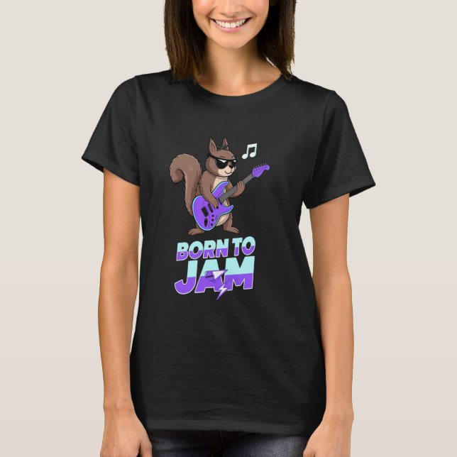 Cool Rockstar Squirrel T-Shirt (Front)