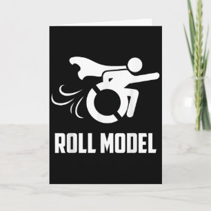 Cool Roll Model _ Funny Handicapped Person Wheelch Card