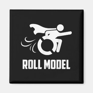 Cool Roll Model _ Funny Handicapped Person Wheelch Magnet