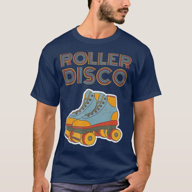 Cool Roller Disco Retro party 70s and 80s T-Shirt (Front)