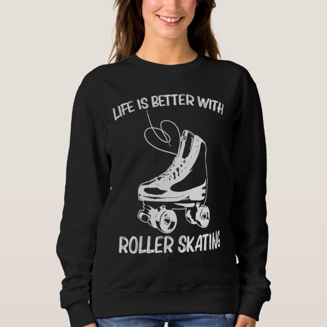 Cool Roller Skating For Men Women Retro Disco Derb Sweatshirt (Front)