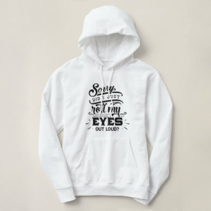 cool rolling eyes word art Hoodie
