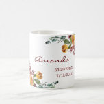 Cool romantic floral bridesmaid mug<br><div class="desc">Cool romantic floral bridesmaid mug.</div>